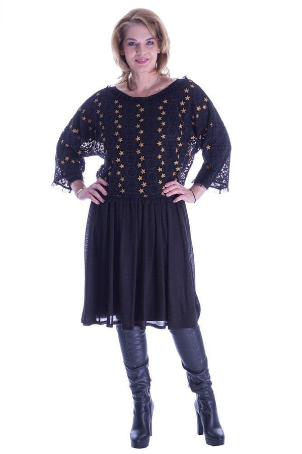 Rochie jerse lana pictata manual  Liza Panait Liza Panait Online Boutique